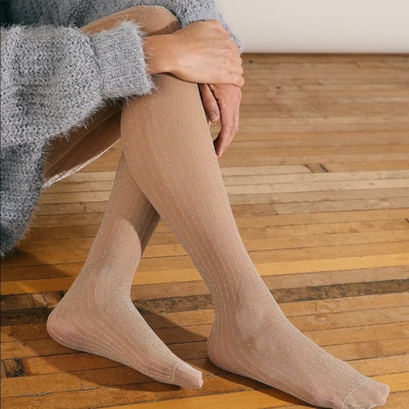 Free People Accessories - Free People Headliner Metallic Stripe Tights